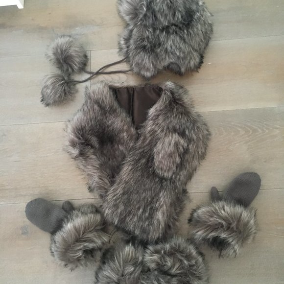 Faux Fur Mittens - Picture 3 of 4